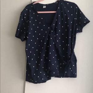 Polka dot wrap top !